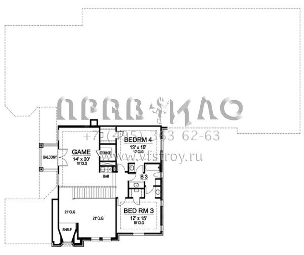 Проект двухэтажного дома с гаражом на три и более машин в английском стиле S5-348 (5445-00086)