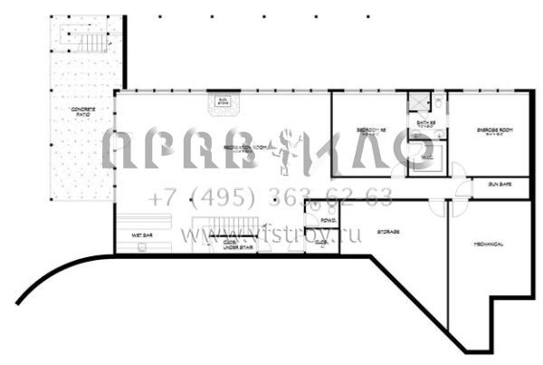 Проект двухэтажного дома с гаражом на три и более машин в стиле Шале S5-456 (5738-00011)
