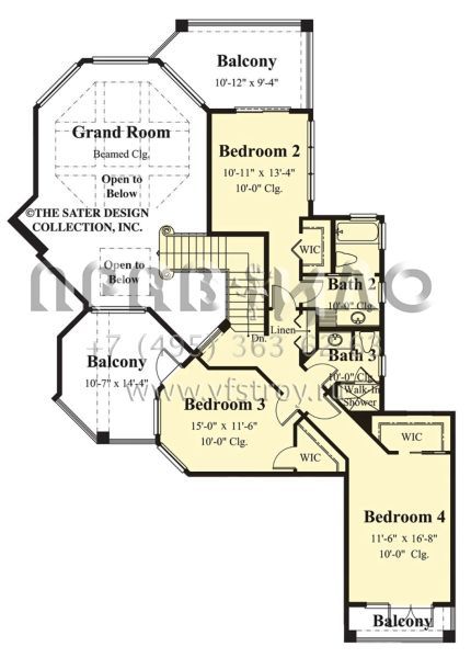 Проект двухэтажного дома с гаражом на три и более машин в прибрежном стиле S5-355 (8436-00074)