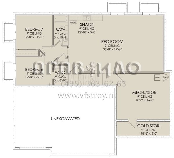Проект двухэтажного дома с гаражом на три и более машин в современном стиле S5-348 (6422-00046)