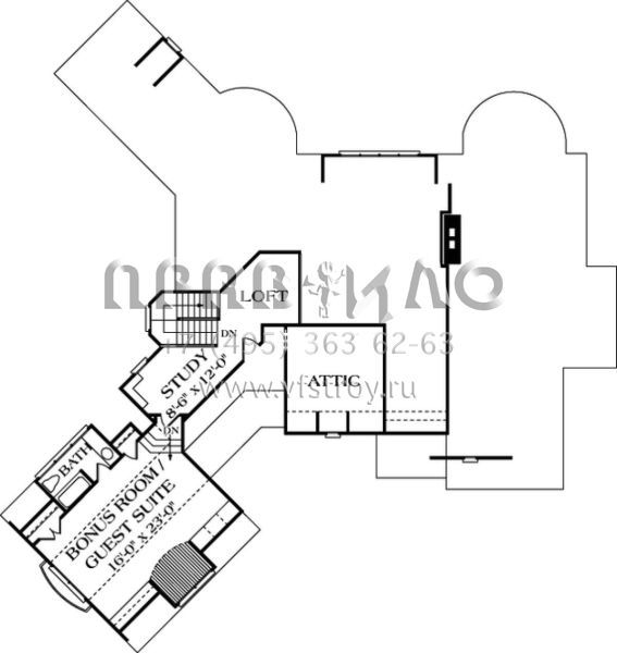 Проект двухэтажного дома с гаражом на две машины в современном стиле S5-440 (3323-00197)