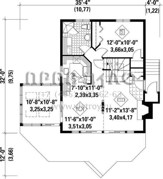 Проект двухэтажного дома без гаража в современном стиле S5-136 (6146-00133)