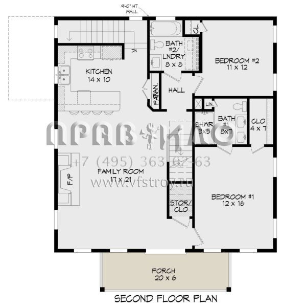 Проект трехэтажного дома с гаражом на две машины в современном стиле S5-247 (940-00457)