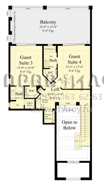 Проект двухэтажного дома с гаражом на три и более машин в современном стиле S5-346 (8436-00046)