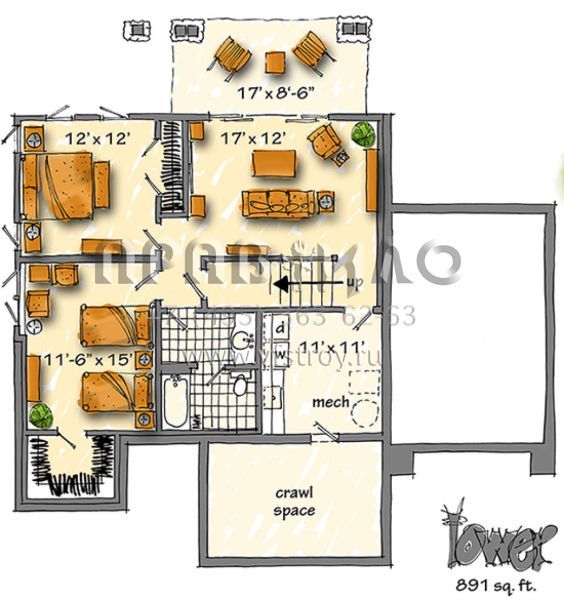 Проект двухэтажного дома с гаражом на одну машину в стиле Шале S5-250 (1907-00028)
