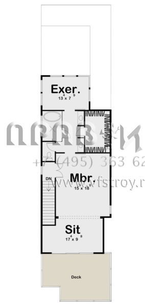 Проект трехэтажного дома с гаражом на две машины с плоской крышей S5-298 (963-00422)