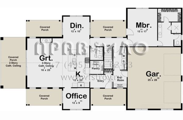 Проект двухэтажного дома с гаражом на две машины в стиле БарнХаус S5-350 (963-00760)