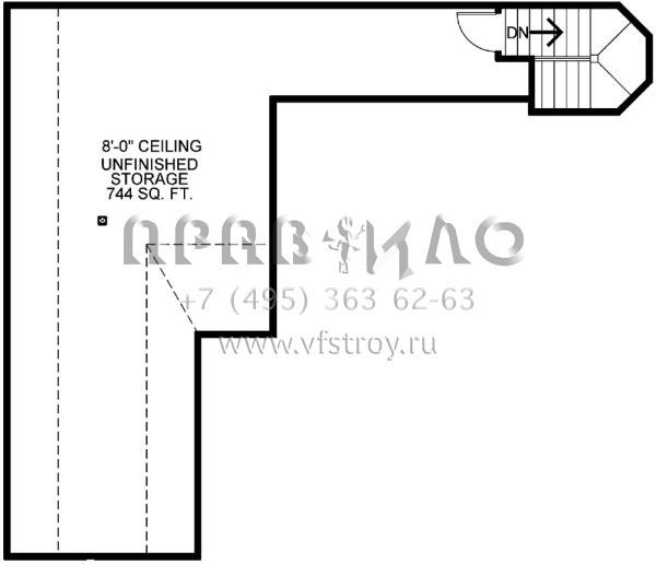 Проект одноэтажного дома с гаражом на три и более машин в английском стиле S5-241 (402-01529)