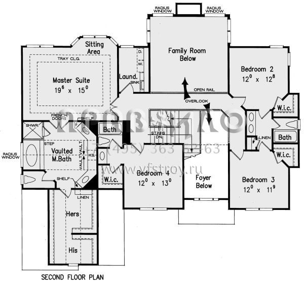 Проект двухэтажного дома с гаражом на три и более машин в английском стиле S5-288 (8594-00147)