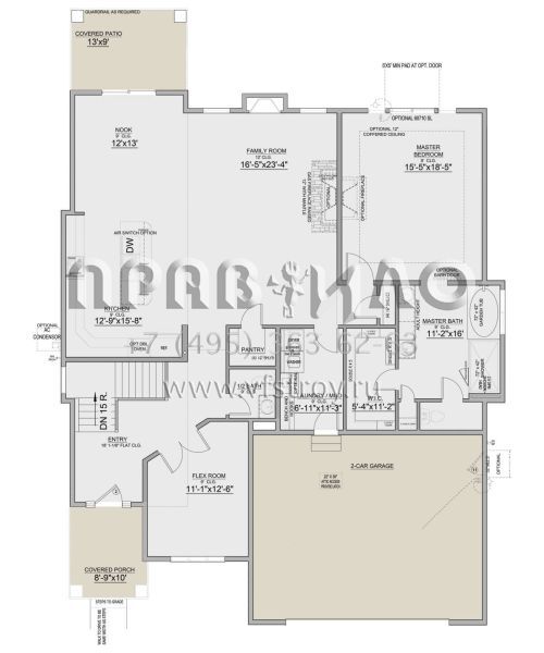 Проект одноэтажного дома с гаражом на две машины в современном стиле S5-182 (8768-00016)