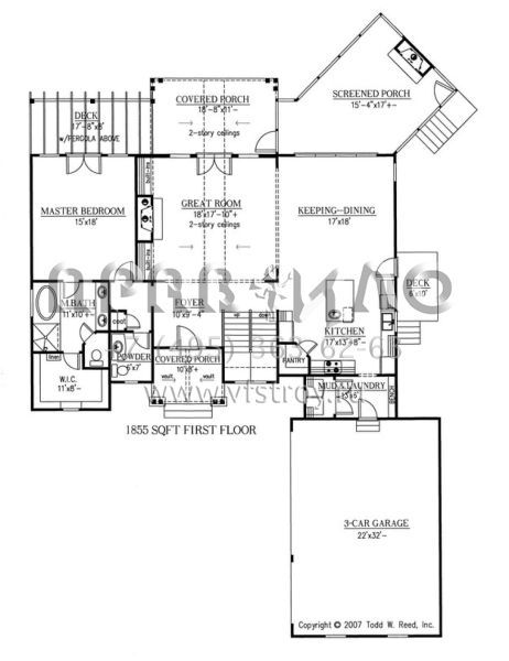 Проект двухэтажного дома с гаражом на три и более машин в стиле Шале S5-275 (286-00018)