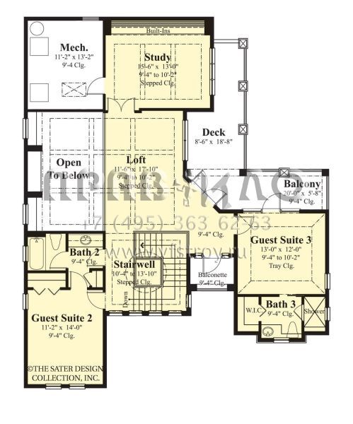 Проект двухэтажного дома с гаражом на две машины в прибрежном стиле S5-321 (8436-00087)