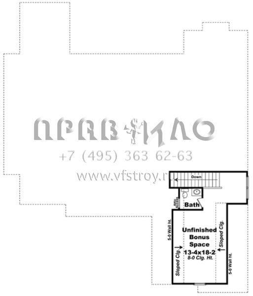 Проект одноэтажного дома с гаражом на две машины в стиле Ранчо S5-205 (348-00274)
