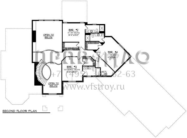 Проект двухэтажного дома с гаражом на три и более машин в современном стиле S5-422 (1020-00223)