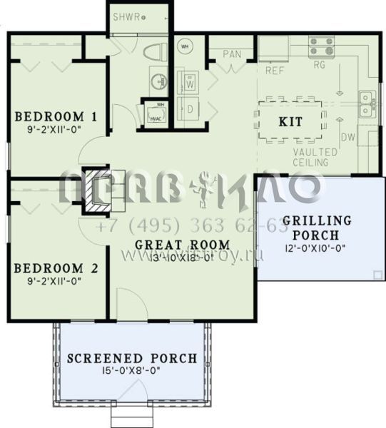 Проект одноэтажного дома без гаража в современном стиле S5-80 (110-01041)