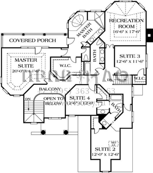 Проект двухэтажного дома с гаражом на три и более машин в прибрежном стиле S5-361 (3323-00383)