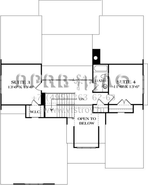 Проект двухэтажного дома с гаражом на две машины в современном стиле S5-234 (3323-00608)