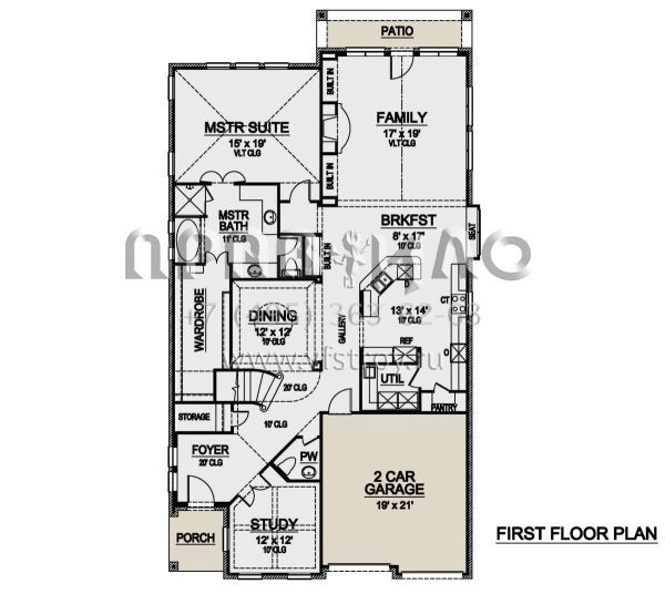 Проект двухэтажного дома с гаражом на две машины в английском стиле S5-335 (5445-00368)