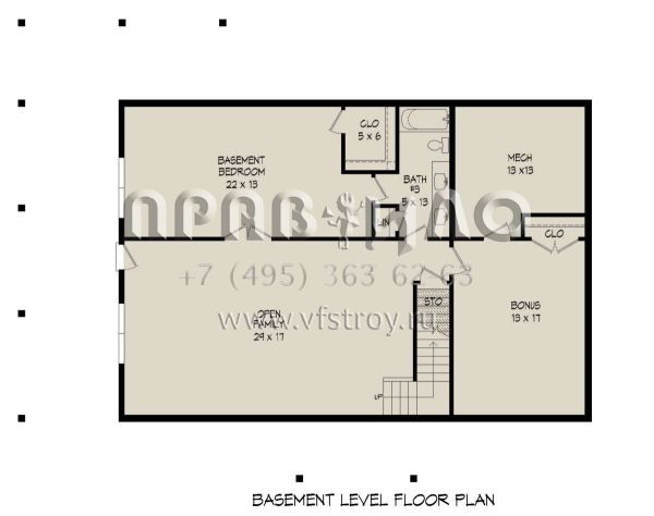Проект двухэтажного дома без гаража в стиле Шале S5-182 (940-00545)