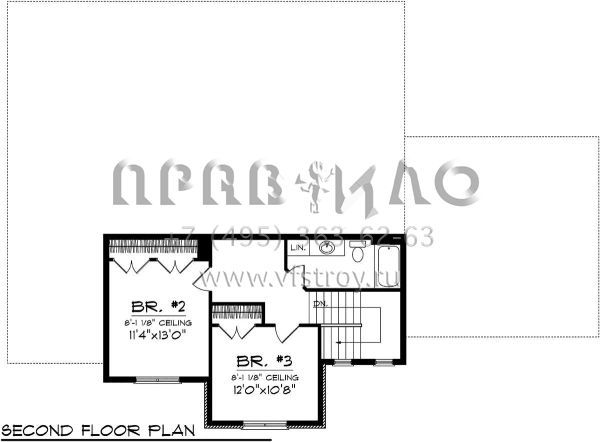 Проект двухэтажного дома с гаражом на две машины в стиле Готика S5-222 (1020-00212)