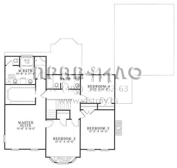 Проект двухэтажного дома с гаражом на две машины в стиле Ранчо S5-240 (110-00270)