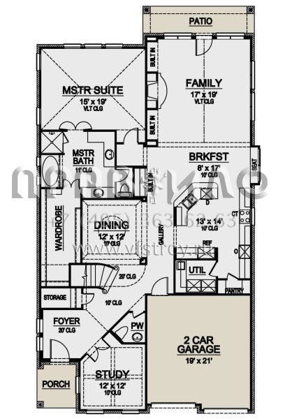 Проект двухэтажного дома с гаражом на две машины в английском стиле S5-335 (5445-00362)
