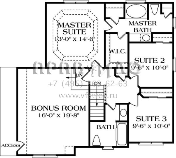 Проект одноэтажного дома с гаражом на две машины в стиле Ранчо S5-142 (3323-00023)