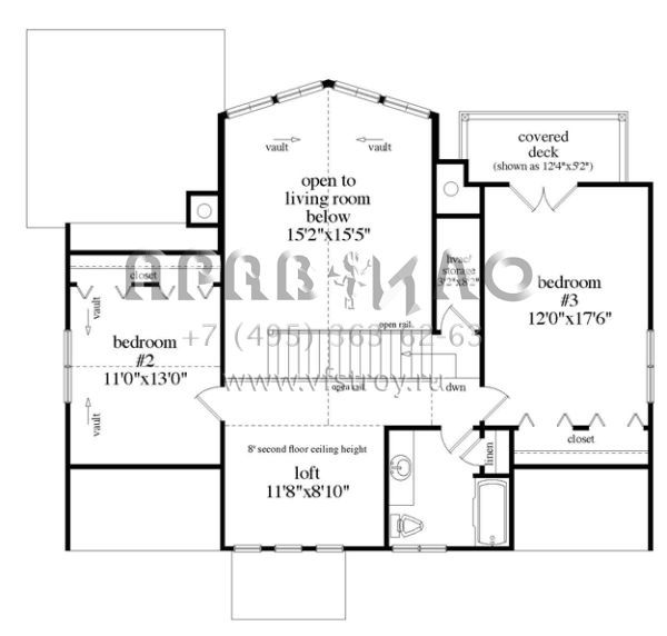 Проект двухэтажного дома с гаражом на две машины в стиле Шале S5-178 (957-00058)
