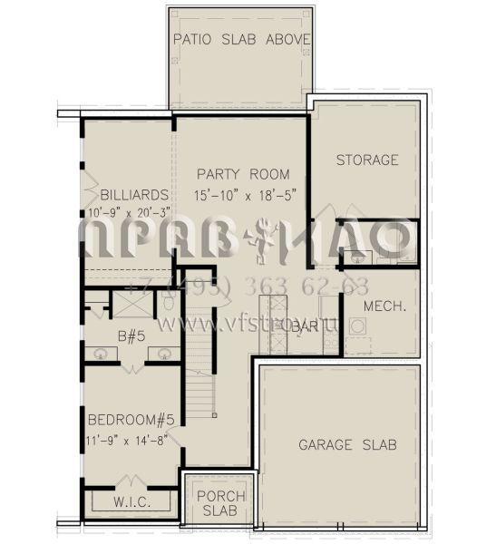 Проект двухэтажного дома с гаражом на две машины в английском стиле S5-288 (699-00127)