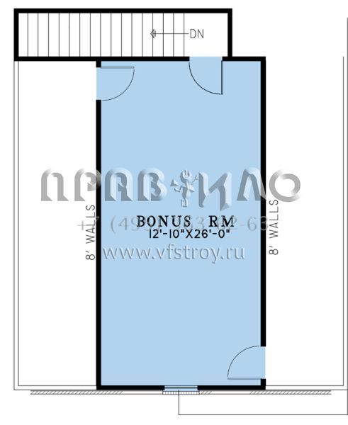 Проект одноэтажного дома с гаражом на две машины в стиле Ранчо S5-178 (8318-00339)