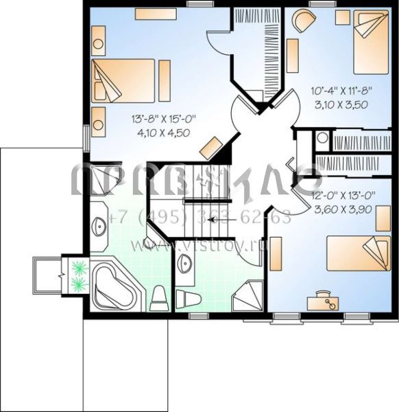 Проект двухэтажного дома с гаражом на одну машину в английском стиле S5-168 (034-00955)