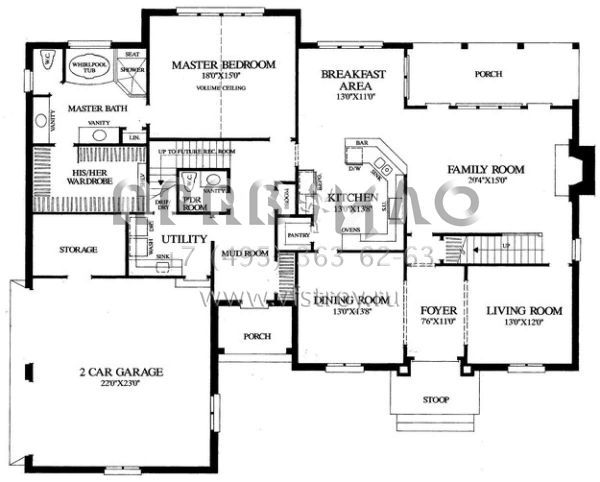 Проект двухэтажного дома с гаражом на две машины в английском стиле S5-317 (7922-00132)