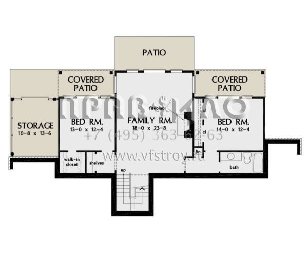 Проект одноэтажного дома с гаражом на две машины в американском стиле S5-275 (2865-00200)