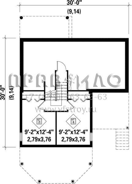 Проект двухэтажного дома без гаража в современном стиле S5-184 (6146-00132)