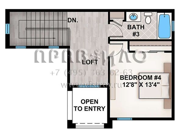 Проект двухэтажного дома с гаражом на две машины в современном стиле S5-258 (207-00077)