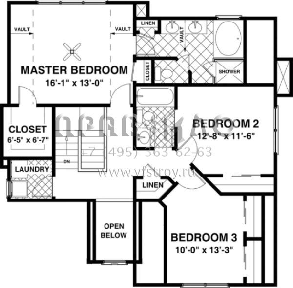Проект трехэтажного дома с гаражом на две машины в английском стиле S5-170 (036-00060)