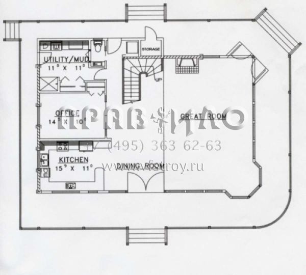 Проект трехэтажного дома без гаража в стиле Шале S5-273 (039-00303)