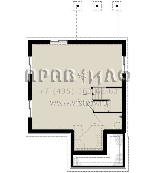 Проект двухэтажного дома без гаража в стиле Ранчо S5-153 (034-01189)