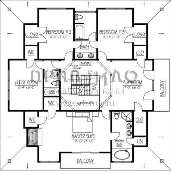 Проект двухэтажного дома с гаражом на две машины в прибрежном стиле S5-339 (1754-00027)