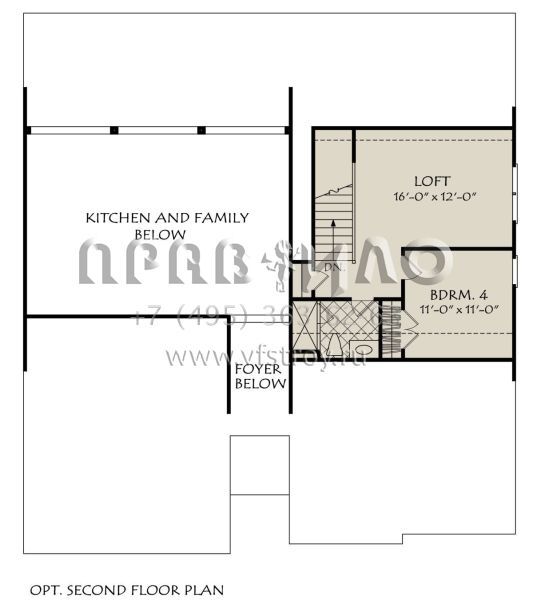Проект двухэтажного дома с гаражом на две машины в стиле Ранчо S5-206 (8594-00089)