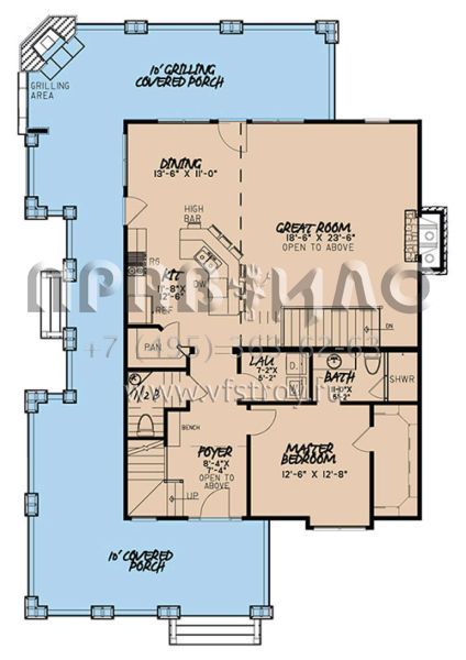 Проект трехэтажного дома без гаража в современном стиле S5-307 (8318-00010)