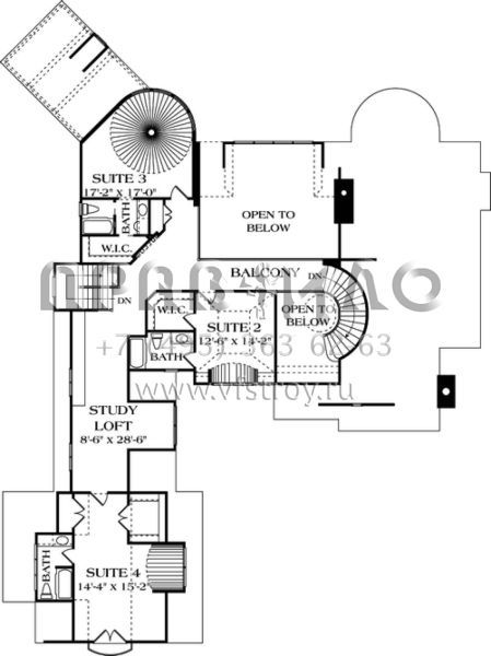 Проект двухэтажного дома с гаражом на три и более машин в современном стиле S5-654 (3323-00550)