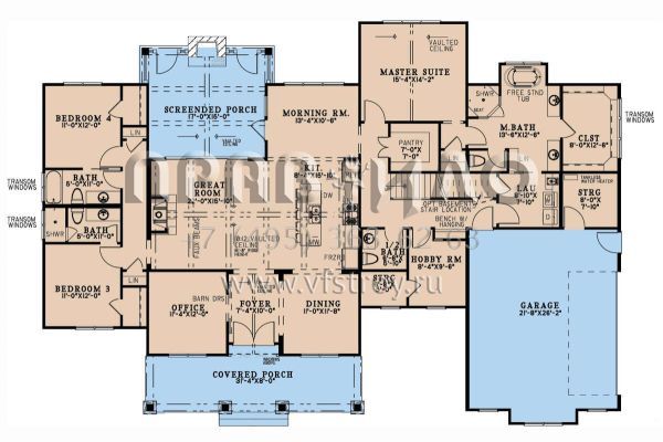 Проект дома с гаражом на две машины в стиле БарнХаус S5-249 (8318-00355)