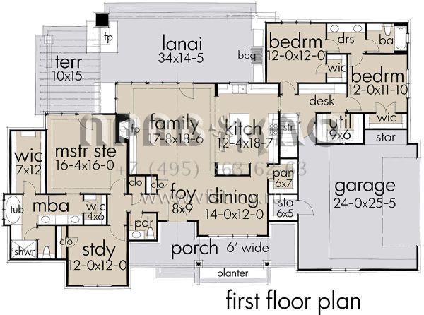 Проект одноэтажного дома с гаражом на две машины в современном стиле S5-222 (9401-00094)