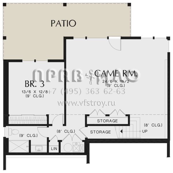 Проект одноэтажного дома с гаражом на две машины в современном стиле S5-211 (2559-00944)