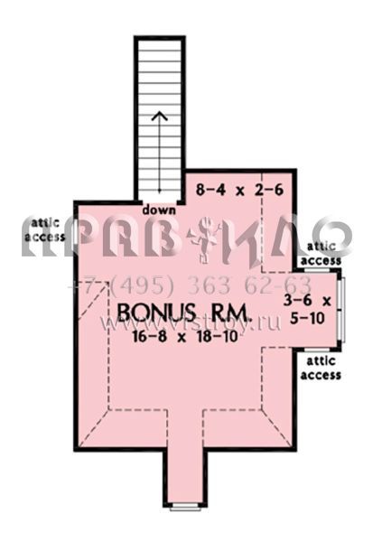 Проект одноэтажного дома с гаражом на две машины в стиле Ранчо S5-209 (2865-00250)