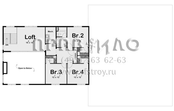 Проект двухэтажного дома с гаражом на три и более машин в стиле БарнХаус S5-306 (963-00665)