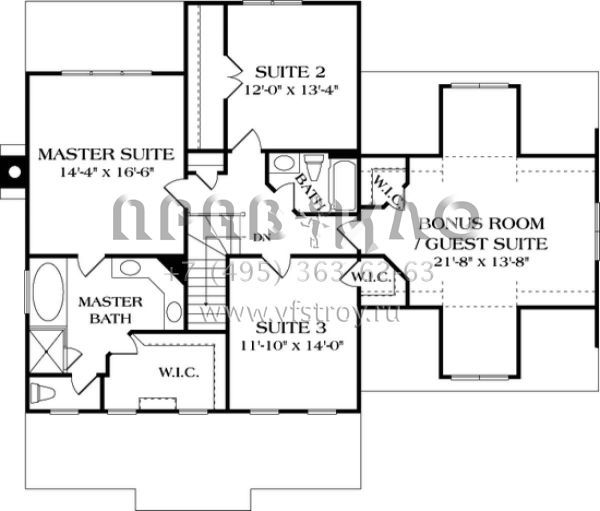 Проект двухэтажного дома с гаражом на две машины в американском стиле S5-217 (3323-00098)