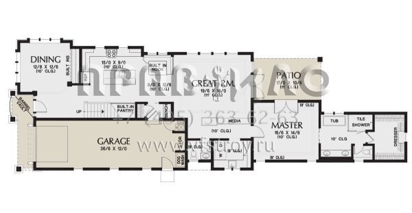 Проект двухэтажного дома с гаражом на одну машину в скандинавском стиле S5-326 (2559-00850)