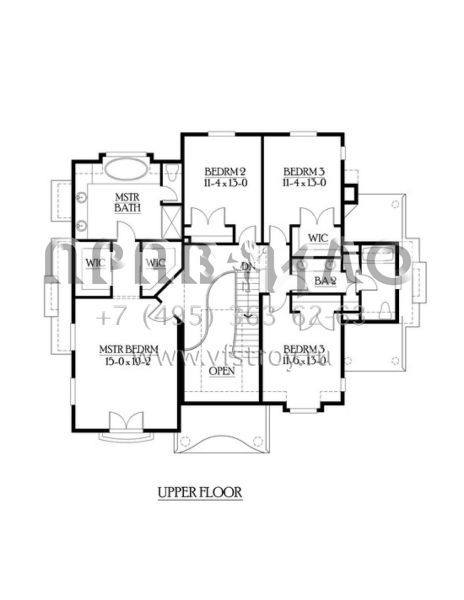 Проект двухэтажного особняка в европейском стиле S5-301 (341-00115)